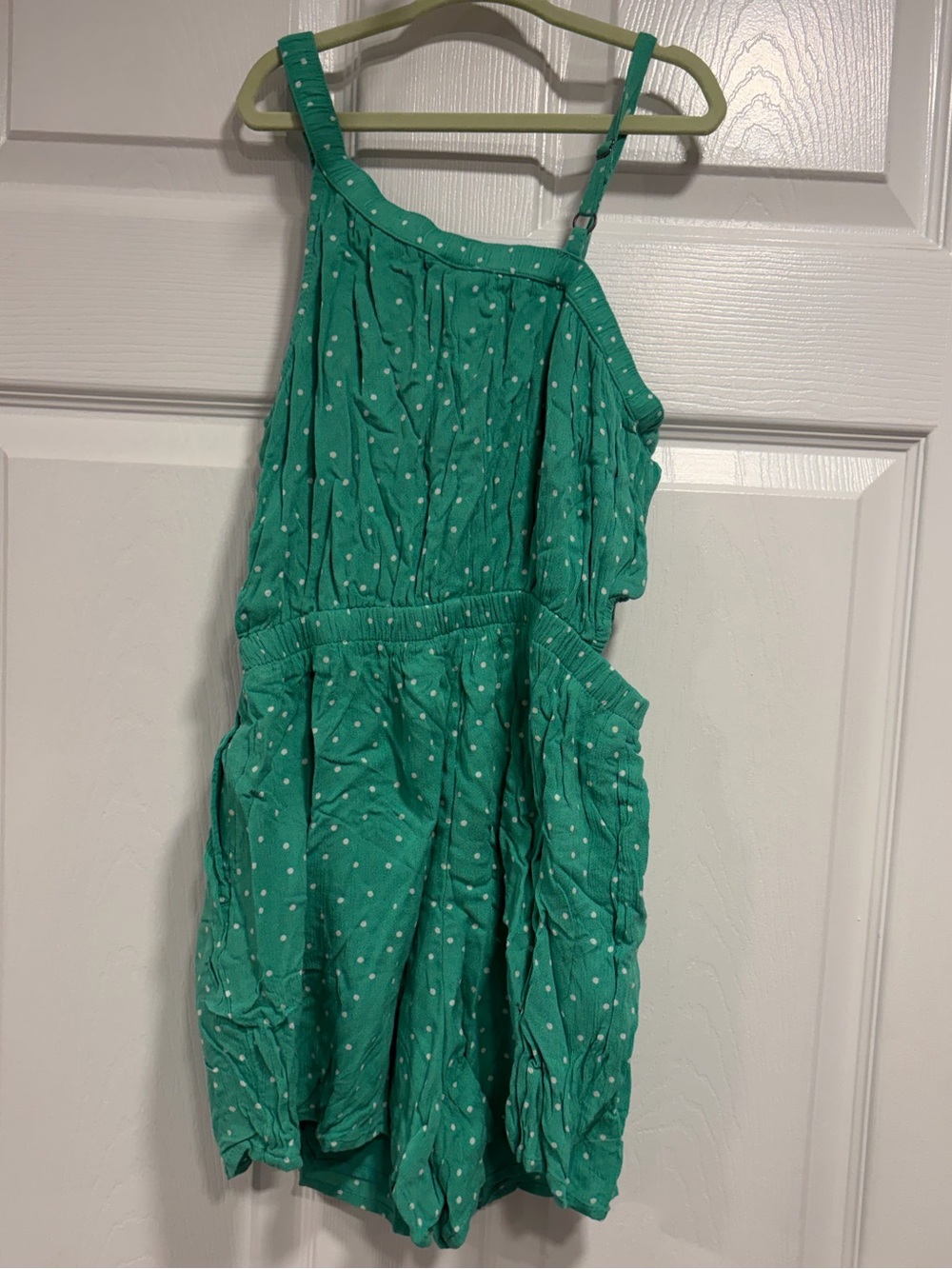 abercrombie kids Green Polka Dot Romper